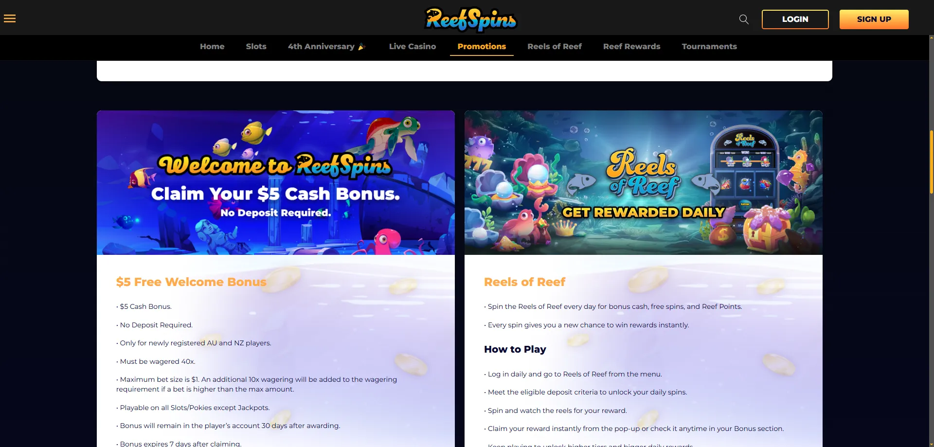 ReefSpins Casino sports betting — place bets on live and pre-match events